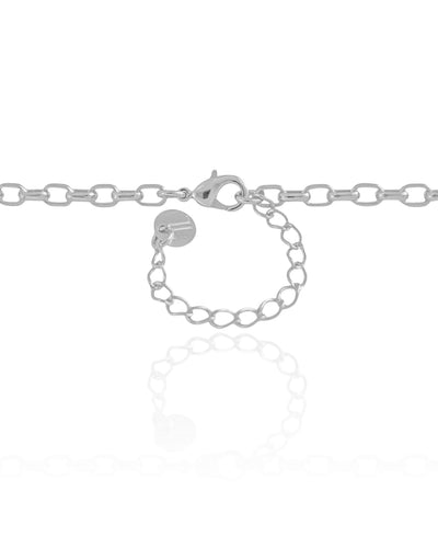 Gargantilha Elos 3 mm Ródio Branco - 45 cm