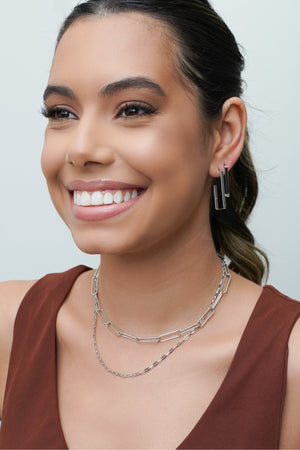 Choker Elos 3 mm Ródio Branco