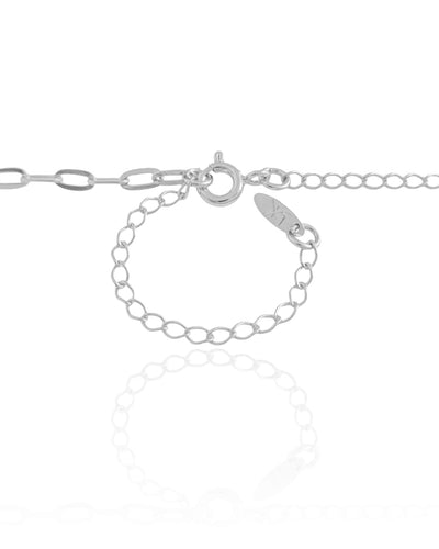 Choker Elos 3 mm Ródio Branco - 32 cm