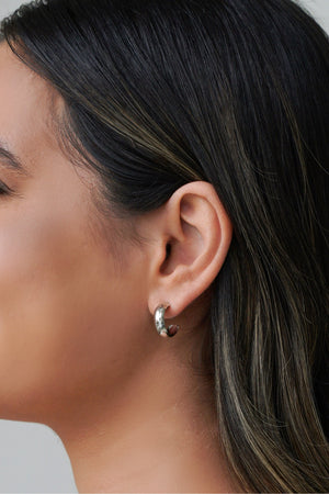 Argola Lisa Abaulada 1.6 cm Ródio Branco