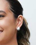 Brinco Redondo Liso 15 mm Ródio Branco