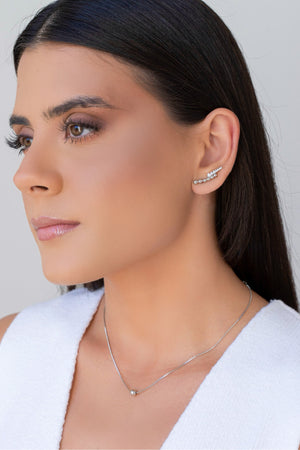 Choker Veneziana Bola Lisa 5 mm Ródio Branco