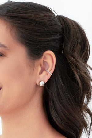 Brinco Bola Lisa 12 mm Ródio Branco