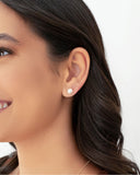 Brinco Pérola Achatada 8 mm Banhado a Ouro 18K