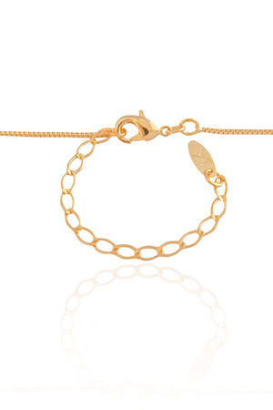 Gargantilha Coração Filho Menina Cristal Banhado a Ouro 18K - 45 cm