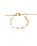 Gargantilha Coração Filho Menina Cristal Banhado a Ouro 18K - 45 cm