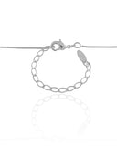 Gargantilha Coração Filho Menina Cristal Ródio Branco - 45 cm