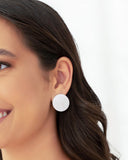 Brinco Redondo Liso 25 mm Ródio Branco