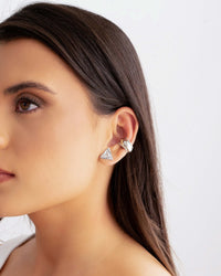 Piercing Liso Bolinhas Ródio Branco