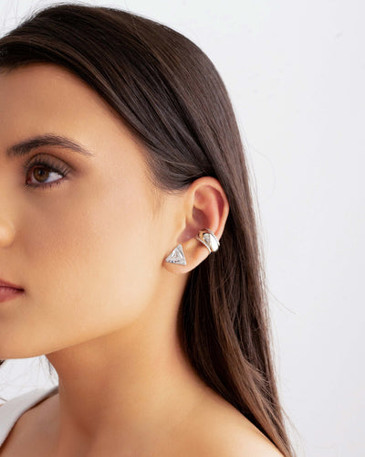 Piercing Liso Bolinhas Ródio Branco