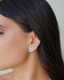 Brinco Redondo Entrelaçado Vazado Ródio Branco