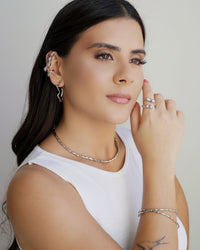 Piercing Orgânico Transversal Ródio Branco