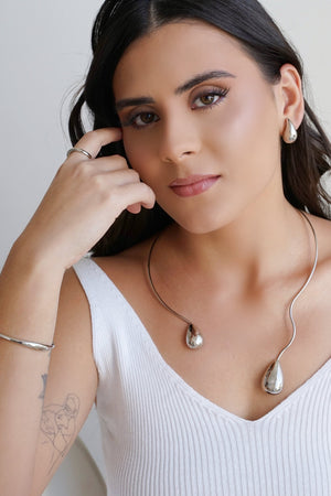 Anel Ajustável Liso Tamanho G Ródio Branco