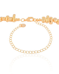 Choker Cascalhos Lisos Banhado a Ouro 18K