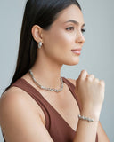 Choker Cascalhos Lisos Ródio Branco