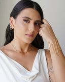 Bracelete Fio Ondas Banhado a Ouro 18K