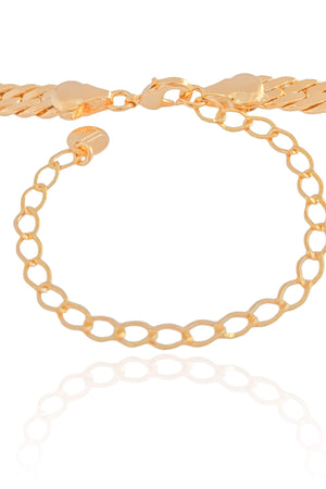 Choker Malha Cubana 6.5 mm Banhado a Ouro 18K