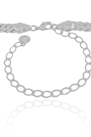 Choker Malha Cubana 6.5 mm Ródio Branco
