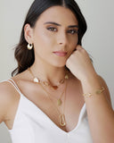 Brinco Orgânico Liso Banhado a Ouro 18K