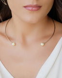 Aro Pérolas Ródio Branco