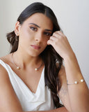 Bracelete Pérolas Ródio Branco