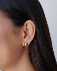 Brinco Bola Lisa 10 mm Banhado a Ouro 18K