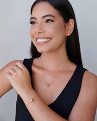 Brinco Bola Lisa 10 mm Banhado a Ouro 18K