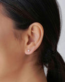 Brinco Pérola 4 mm Ródio Branco