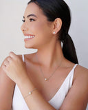 Brinco Pérola 8 mm Ródio Branco