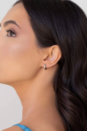 Brinco Argola Lisa 1.2 cm Ródio Branco