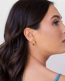 Brinco Argola Click Lisa 1.7 cm Banhado a Ouro 18K