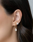 Brinco Gota Cristal Banhado a Ouro 18K