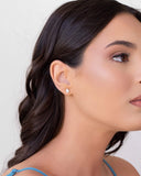 Brinco Gota Cristal Banhado a Ouro 18K