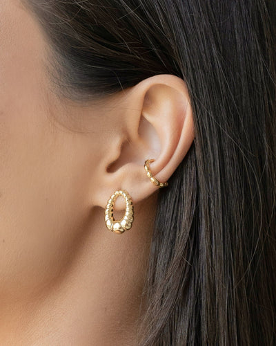 Piercing Gomos Lisos Banhado a Ouro 18K