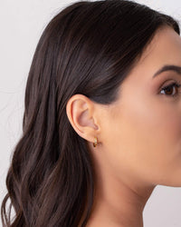 Brinco Argola Click 1.2 cm Banhado a Ouro 18K