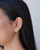 Brinco Pata Pet Cravejado Cristal 6 mm Ródio Branco