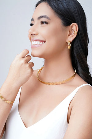 Piercing Filetes Lisos Banhado a Ouro 18K