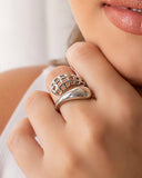 Anel Ajustável Tela Liso Tamanho P Ródio Branco