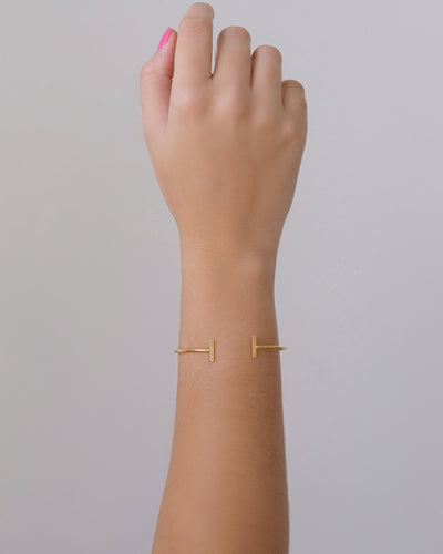 Bracelete Palito Liso Banhado a Ouro 18K