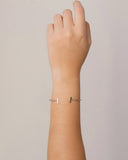 Bracelete Palito Liso Ródio Branco