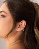 Piercing Ponto de Luz Cristal Banhado a Ouro 18K