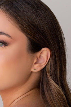 Brinco Palito Liso 5mm Banhado a Ouro 18K