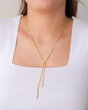 Gargantilha Gravata Plaquinhas Achatadas Banhado a Ouro 18K - 45 cm