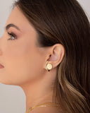 Ear Hook Redondo Liso Banhado a Ouro 18K