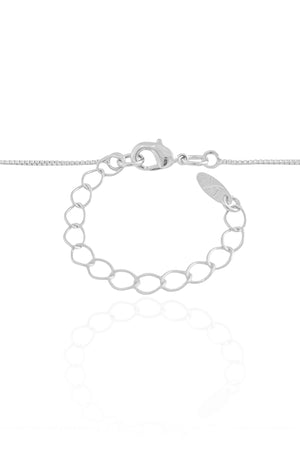 Gargantilha Gota Lisa Abaulada 4.8 cm Ródio Branco - 40cm