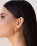 Brinco Argola Tubo Tela 3.1 cm Banhado a Ouro 18K