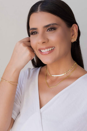 Ear Hook Liso Banhado a Ouro 18K