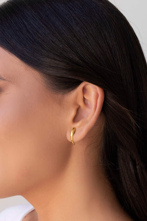 Ear Hook Liso Banhado a Ouro 18K