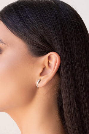 Ear Hook Liso Ródio Branco