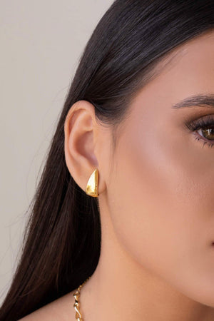 Ear Hook Gota Lisa 1.9 cm Banhado a Ouro 18K